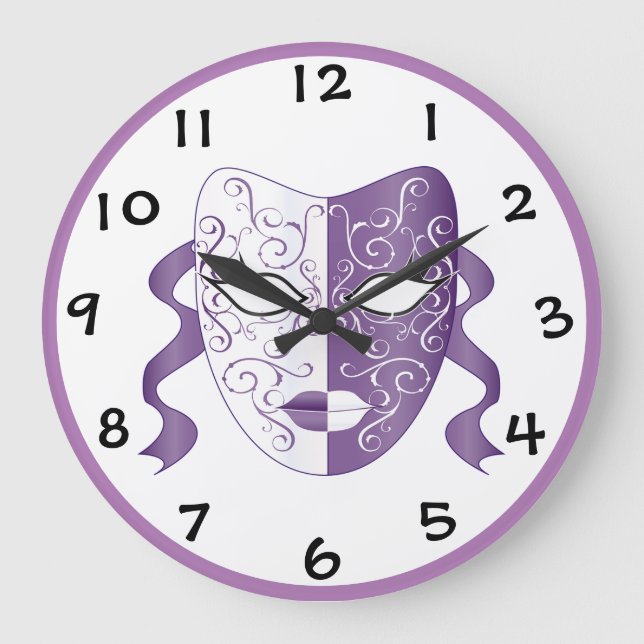 Maske Große Wanduhr (Vorderseite)