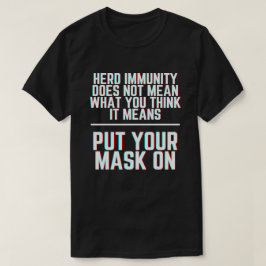 Maske Herdenunsicherheit tragen T-Shirt