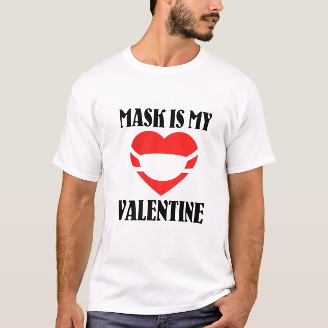 Maske ist mein Valentinherz Frauen Männer Kinder F T-Shirt (Vorderseite)