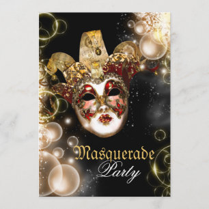 Maske Masquerade venezianisch mardi gras Party Einladung