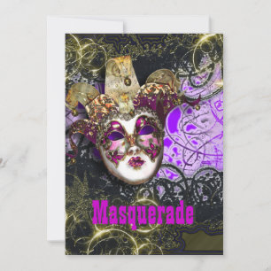 Maske Masquerade venezianisch mardi gras Party Einladung