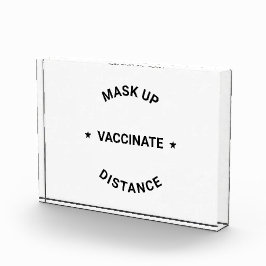 Maske nach oben, Entfernung, Impfung moderner benu Fotoblock