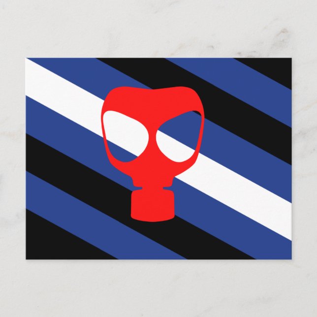 Maske-Pride-Flag Postkarte (Vorderseite)