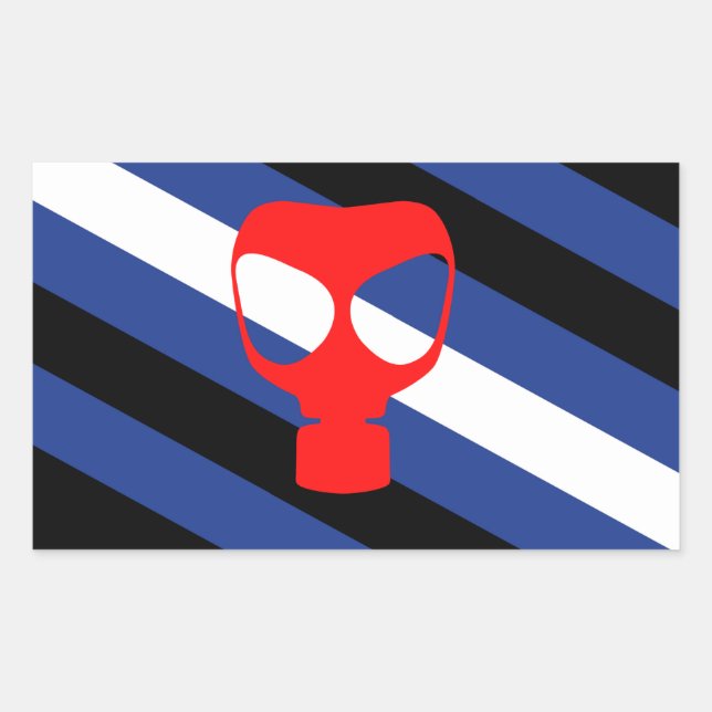 Maske-Pride-Flag Rechteckiger Aufkleber (Vorderseite)