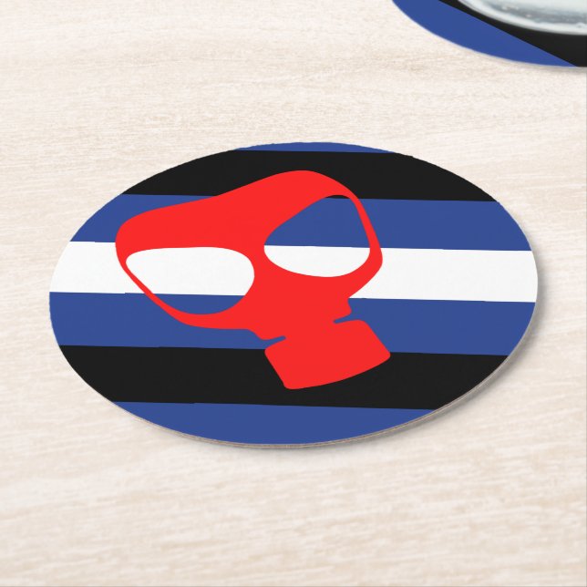 Maske-Pride-Markierung Runder Pappuntersetzer (Angewinkelt)