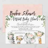 Maske Safari Animals Virtual Baby Dusche