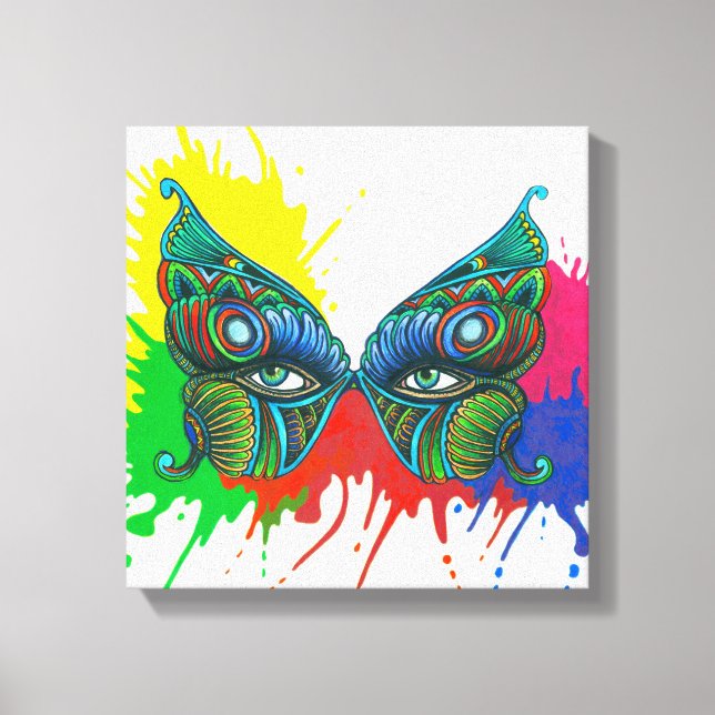 Maske - Schmetterling Leinwanddruck (Vorderseite)