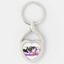 Maske schwarze Katze und weiße Katze Hochzeit