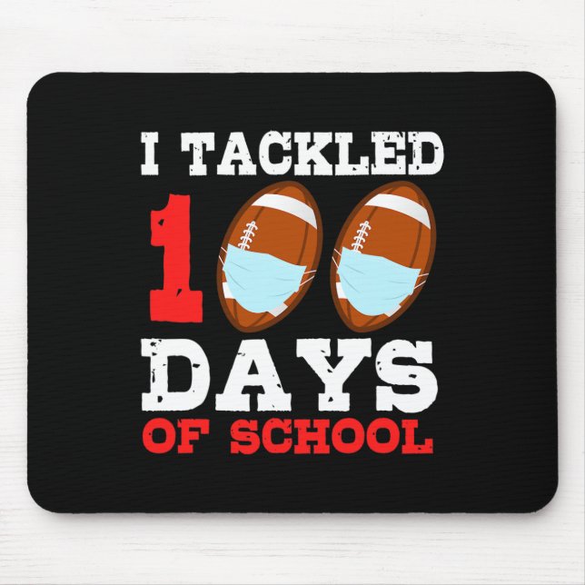 Maske Spaß 100 Tage Schullehrer Junge Mousepad (Vorne)
