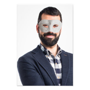 Maske stilvoll trendy Porträt Fotodruck