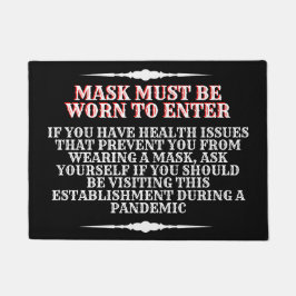 Maske tragen fußmatte