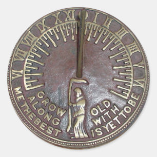 Maske, Uhr Runder Aufkleber