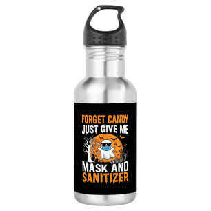 Maske und Desinfektionsmittel Halloween-Geisterdes Edelstahlflasche