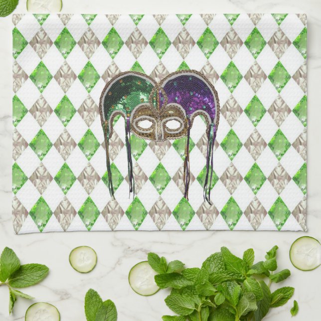 Maske une Paillette Handtuch (Gefaltet)