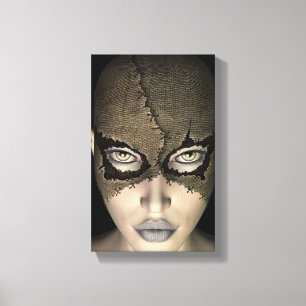 Maske Weibliche Maske Stretching Canvas Print Leinwanddruck