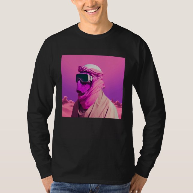 Masked Arab in a Vaporwave Desert Retrowave style T-Shirt (Vorderseite)