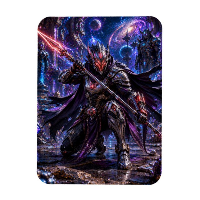 Masked Cosmic Pirate — Mysterious Energy Warrior Magnet (Vertikal)