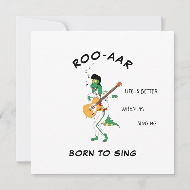 Masked Dino Singer Soundwave Song Card für Friend Einladung (Vorderseite)