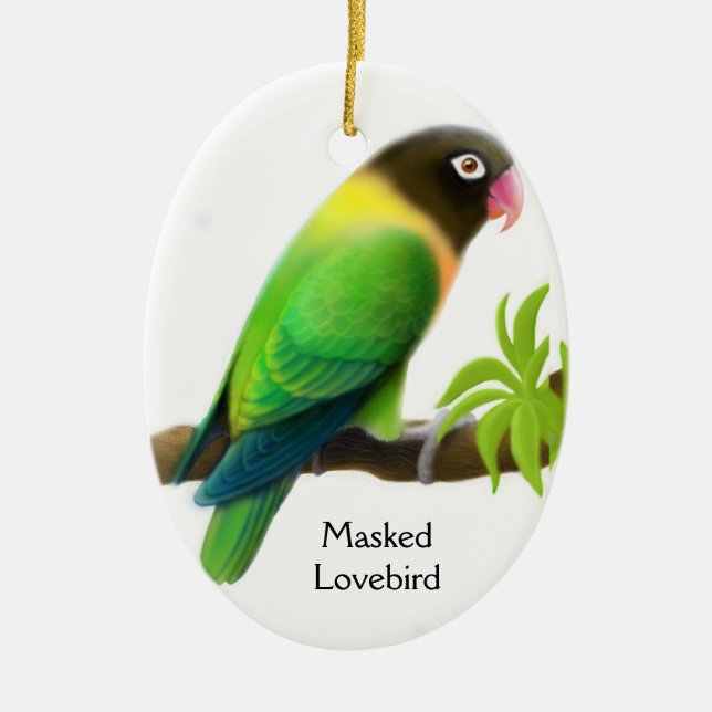 Masked Love Bird Ornament (Vorne)