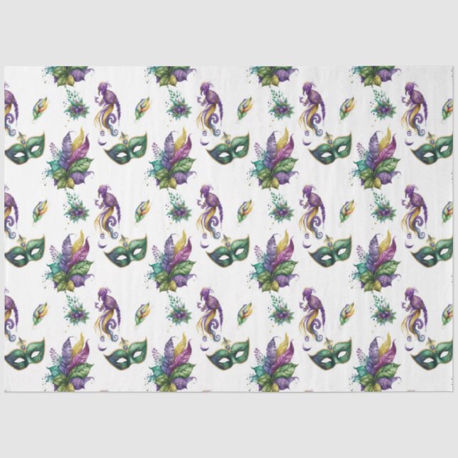 Masked Mardi Gras Series Design 9 Seidenpapier (Vorderseite)