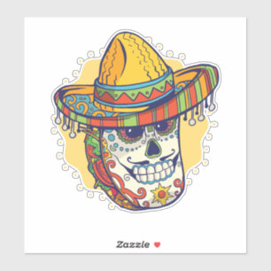 Masked Mexican Taco Funny Aufkleber