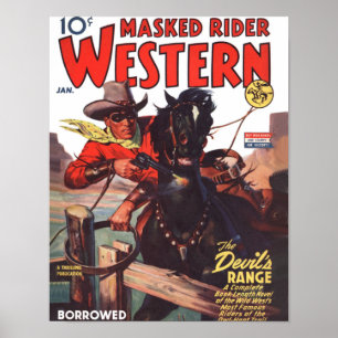 Masked Rider Western Januar 1944 Poster