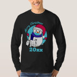 Masked Snowman Funny Dog Christmas Sunset T-Shirt<br><div class="desc">Masked Snowman Funny Dog Christmas Sunset</div>