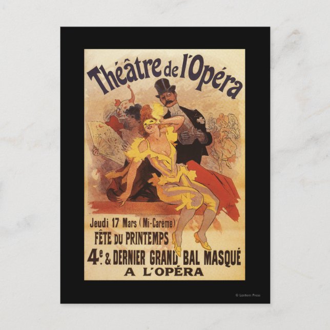 MaskedBall am Theater de l'Opera Postkarte (Vorderseite)