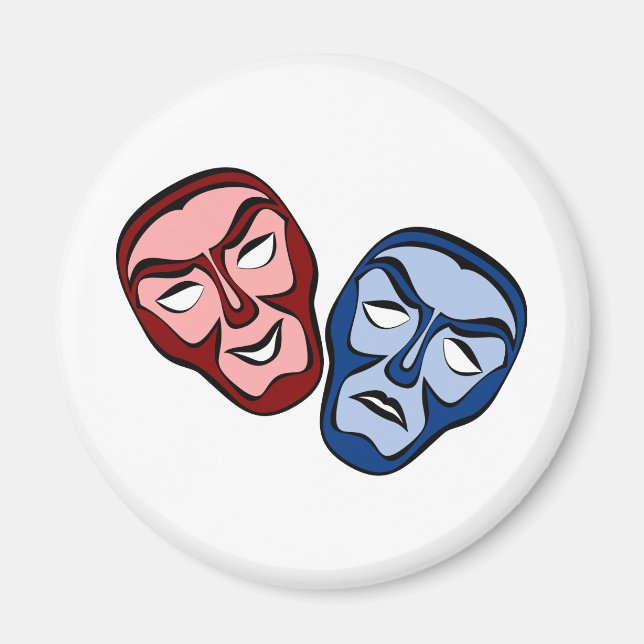Masken des klassischen Theaters Magnet (Vorne)