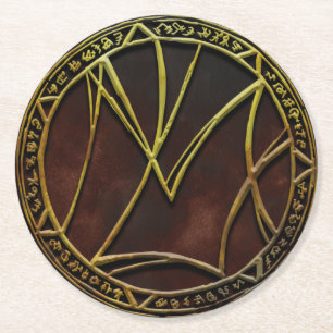 Masken des Unterlogos Runder Pappuntersetzer