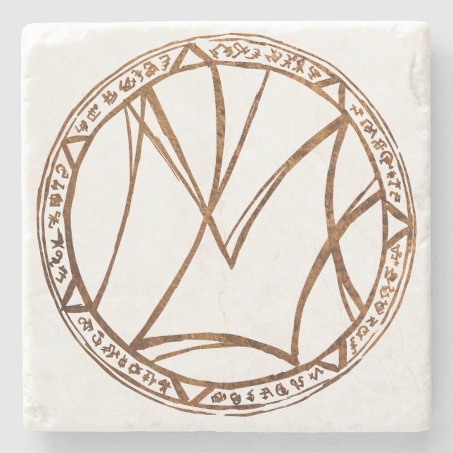 Masken des Unterlogos Steinuntersetzer (Vorderseite)