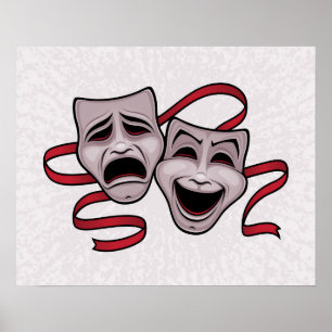 Masken für Comedy und Tragedy Theater Poster