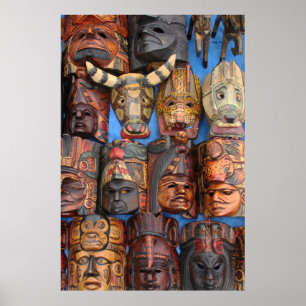 Masken, Guatemala Poster
