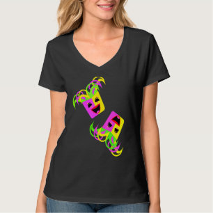 Masken lachen lebendige Farbe T-Shirt