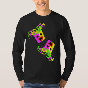 Masken lachen lebendige Farbe T-Shirt