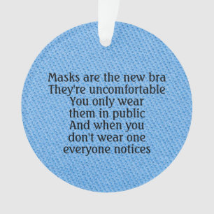 Masken sind der neue BH-Witz blau Ornament
