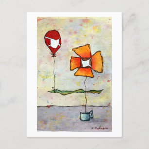 Masken tragen, Wasserfarben Gerettet Postkarte