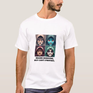 Masken verkleiden, können aber nicht beschützen. T-Shirt