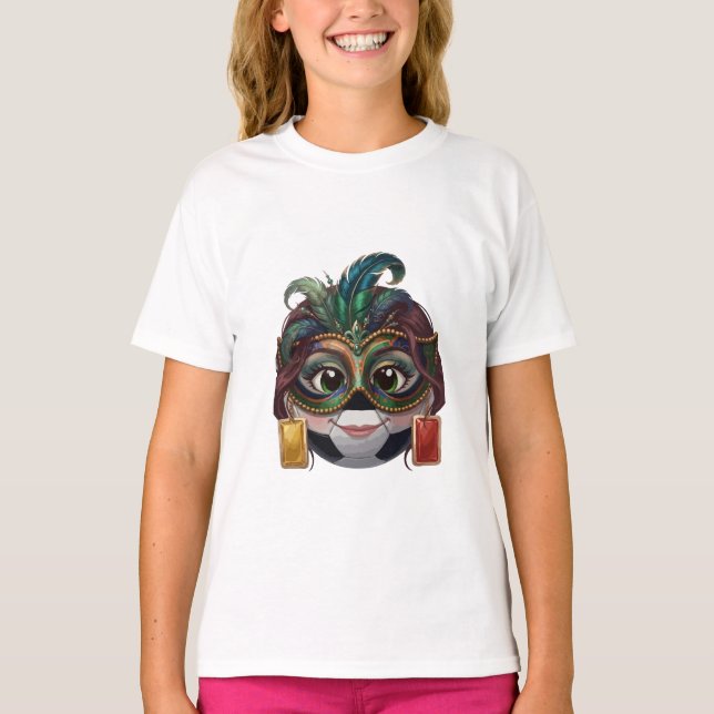 Maskenball Fußball  T-Shirt (Vorderseite)