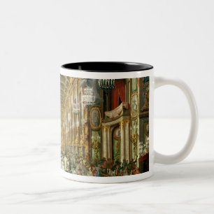Maskenball im Hoftheater, Bonn, 1754 Zweifarbige Tasse