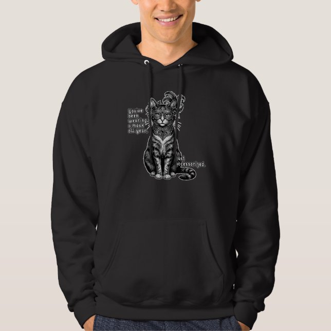 Maskenball-Katze Hoodie (Vorderseite)