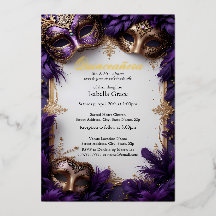 Maskenball Quinceañera Royal Barock Lila