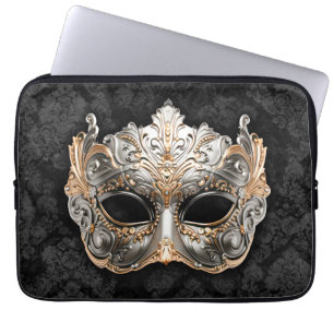 Maskenball Venezianische Maske in Silber Laptopschutzhülle