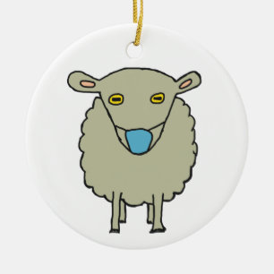 Maskenbekämpfungsschaf Keramik Ornament