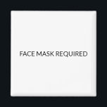 Maskenbild Erforderliches einfaches schwarz-weißes Magnet<br><div class="desc">Gesichtsmaske Erforderlich Schwarzweiß,  einfach minimalistischer,  eleganter Signalmagnet</div>