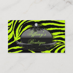 Maskenbildner Lime Green Zebra Visitenkarte