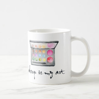 Maskenbildner-Palette - "Make-up ist meine Kunst-" Kaffeetasse