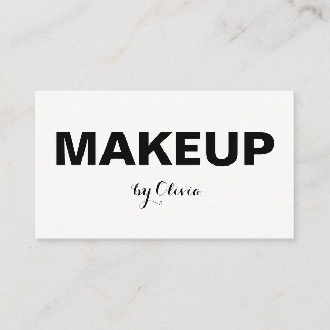 Maskenbildner-stilvolle moderne Visitenkarten Visitenkarte (Vorderseite)