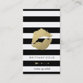 Maskenbildner-Visitenkarte - schickes Gold und Visitenkarte