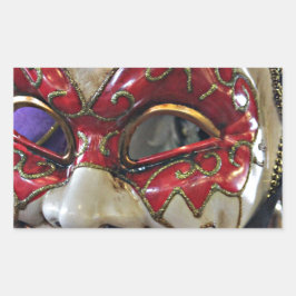Maskendesign Rechteckiger Aufkleber